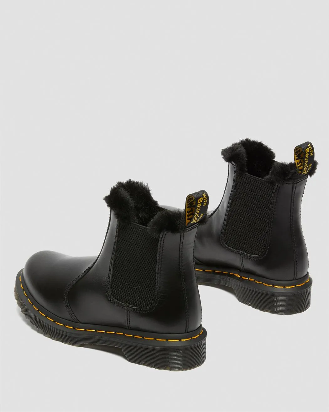 2976 Leonore Faux Fur Lined Chelsea Boots - Dark Grey Atlas