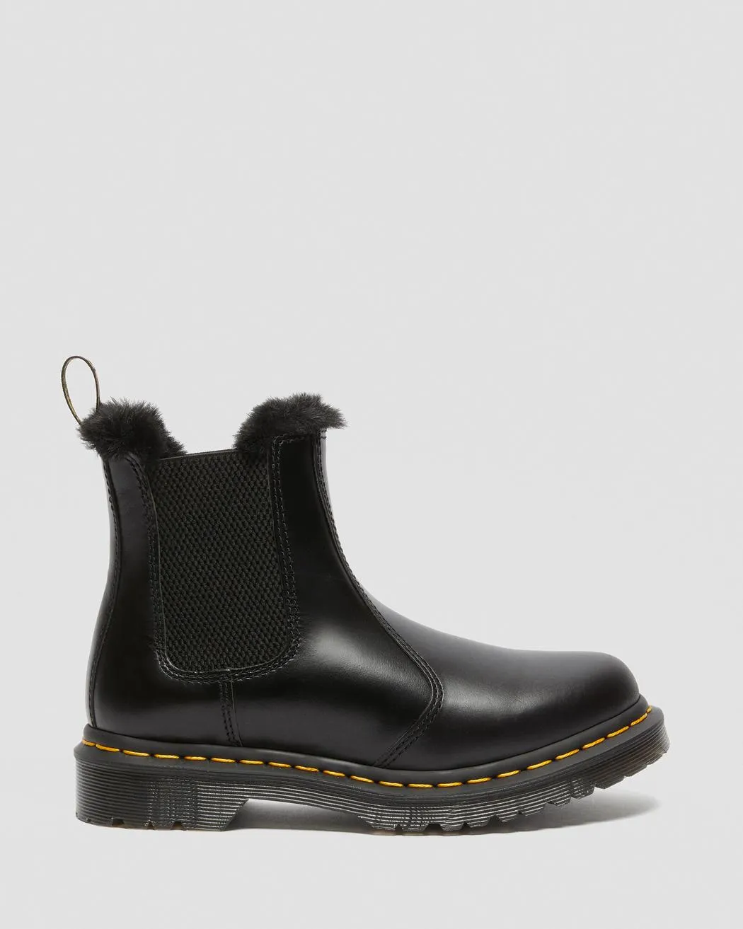 2976 Leonore Faux Fur Lined Chelsea Boots - Dark Grey Atlas