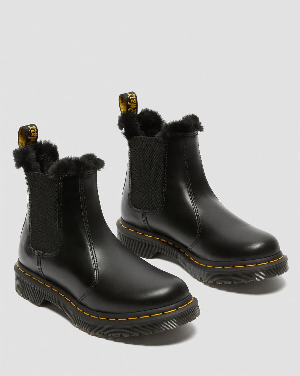 2976 Leonore Faux Fur Lined Chelsea Boots - Dark Grey Atlas