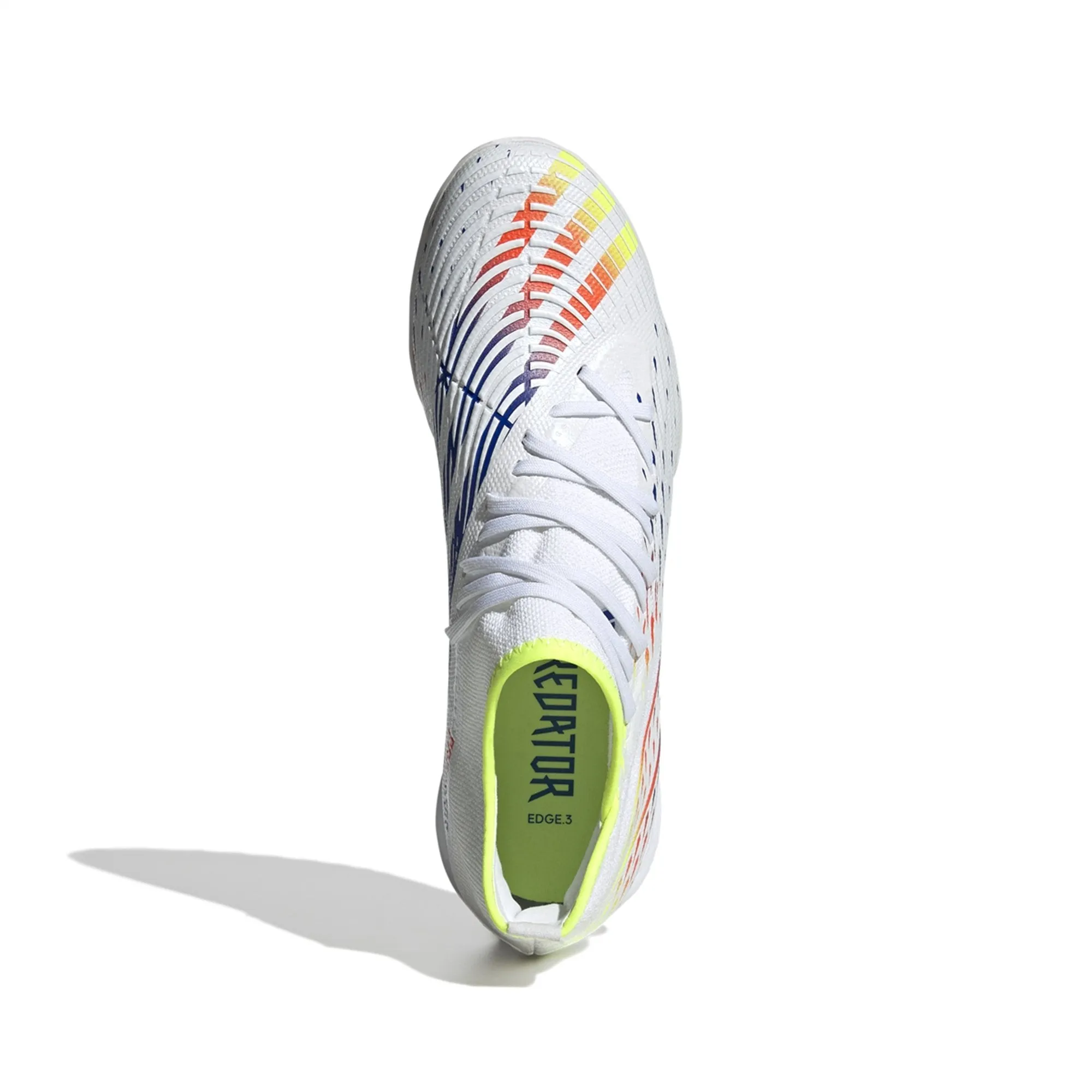 adidas Predator Edge.3 TF Artificial Turf Soccer Shoe - White/Solar Yellow/Power Blue