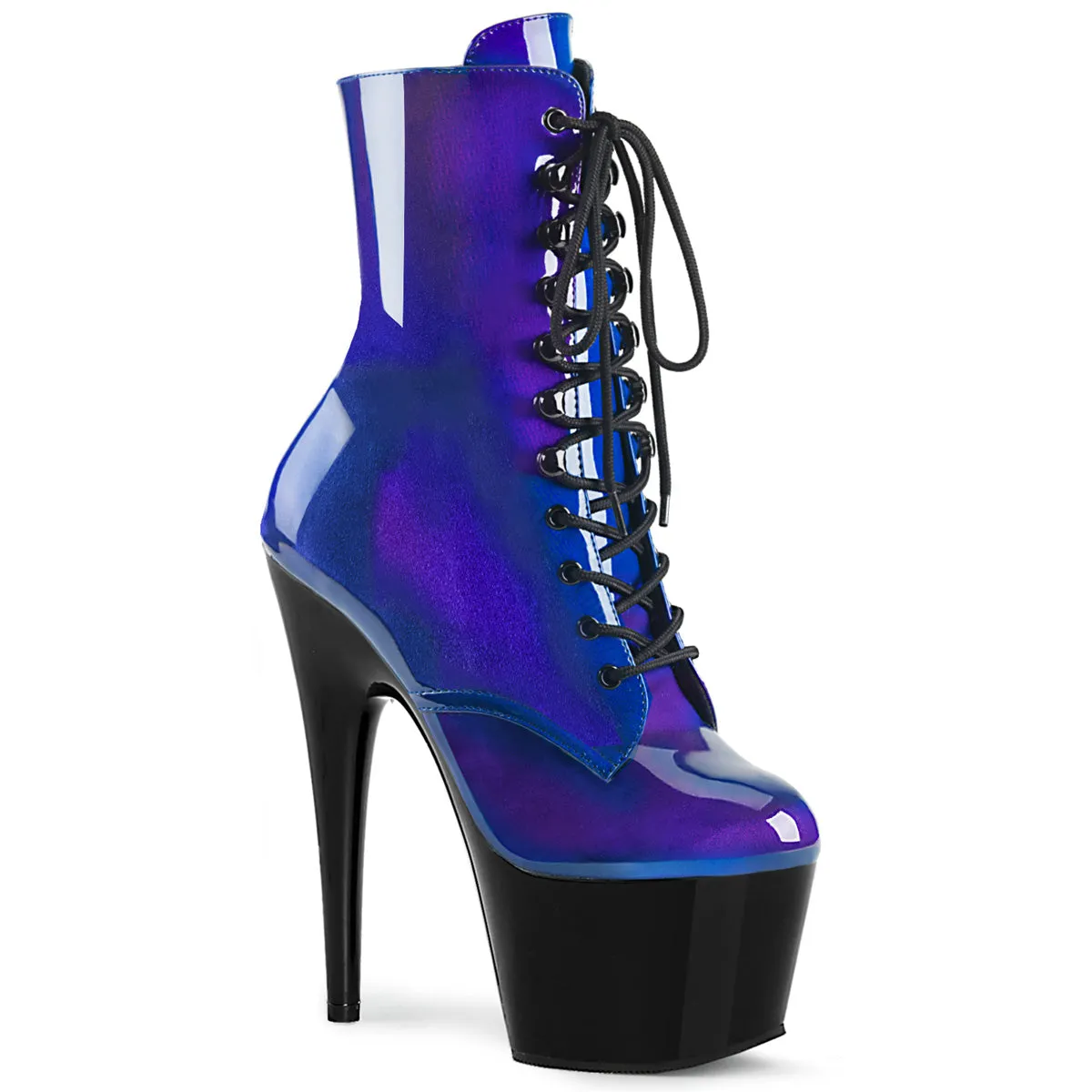 Adore-1020SHG Blue-Purple/Black, 7" Heels