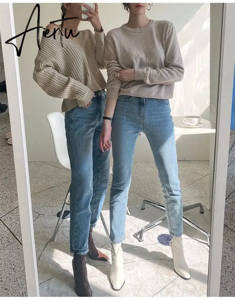 Aiertu Black Women Ankle Boots Woman Thin High Heel Fashion Pointed Toe Zipper Winter Women's Shoes Leather White Short Booties