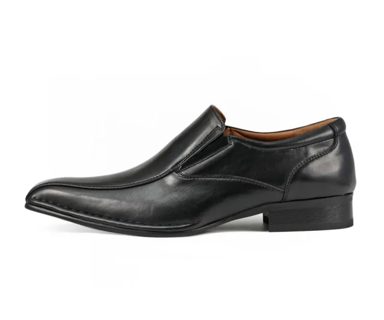 Amali Victor Luxe Moc Toe Loafers Men’s Vegan Leather Black