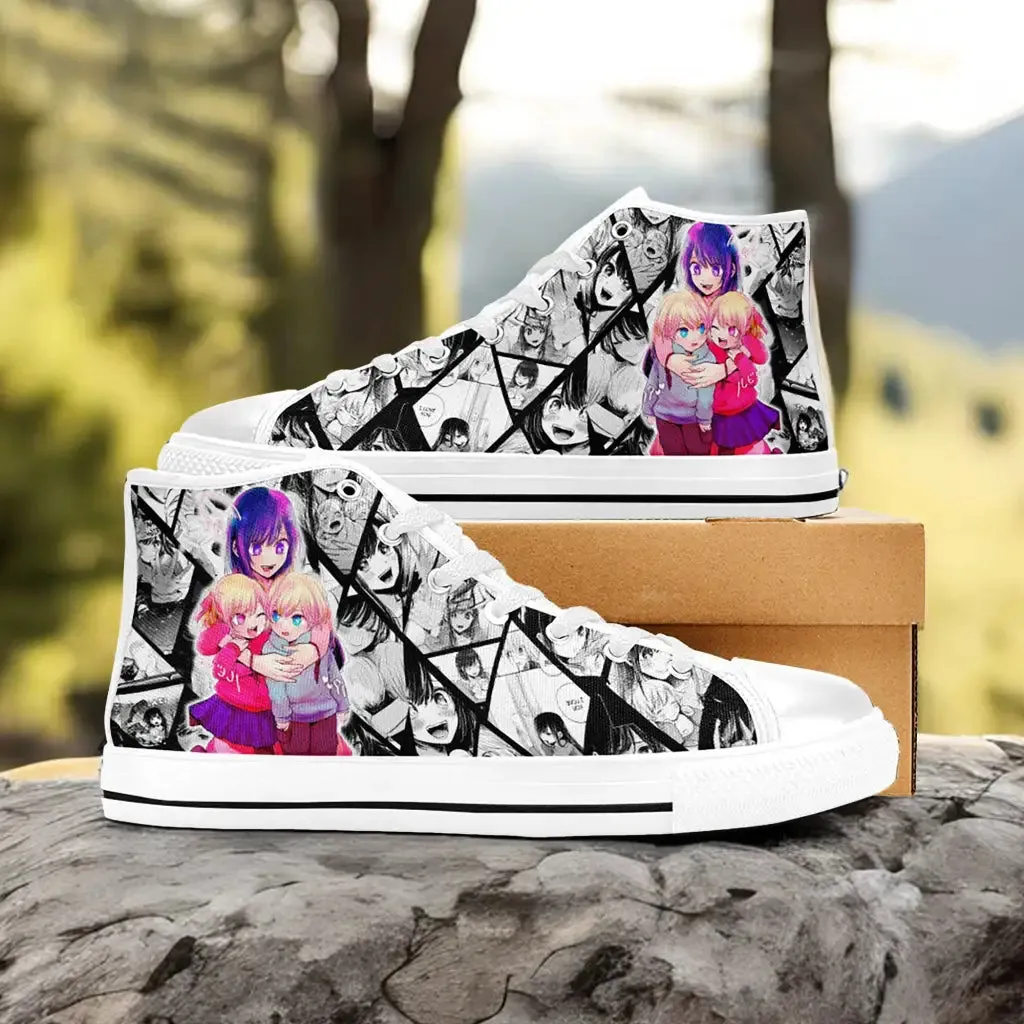Aqua Ruby Ai Hoshino Oshi no Ko Shoes High Tops Sneakers for Kids and Adults