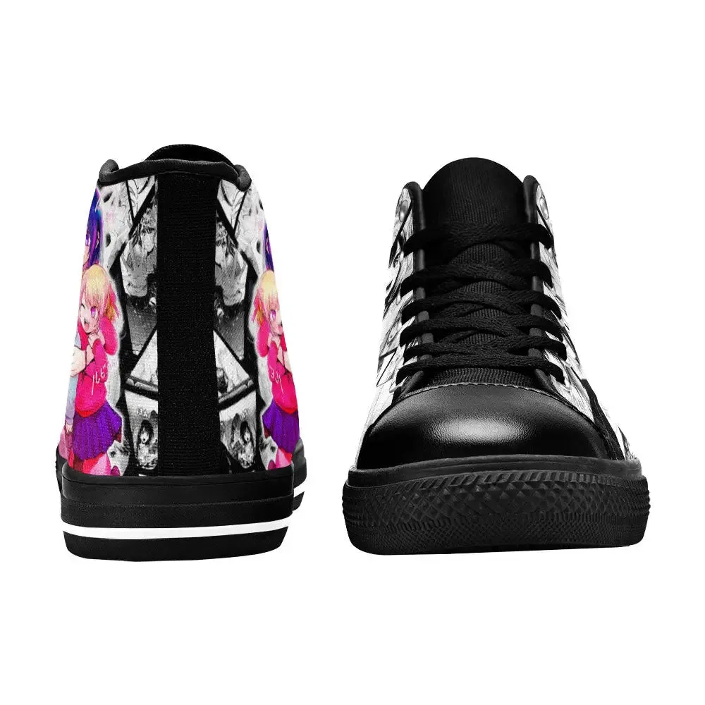 Aqua Ruby Ai Hoshino Oshi no Ko Shoes High Tops Sneakers for Kids and Adults