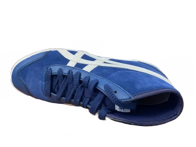 Asics Retro Rocket Mt Su sneakers alta in pelle e camoscio H237L 5001 navy-white