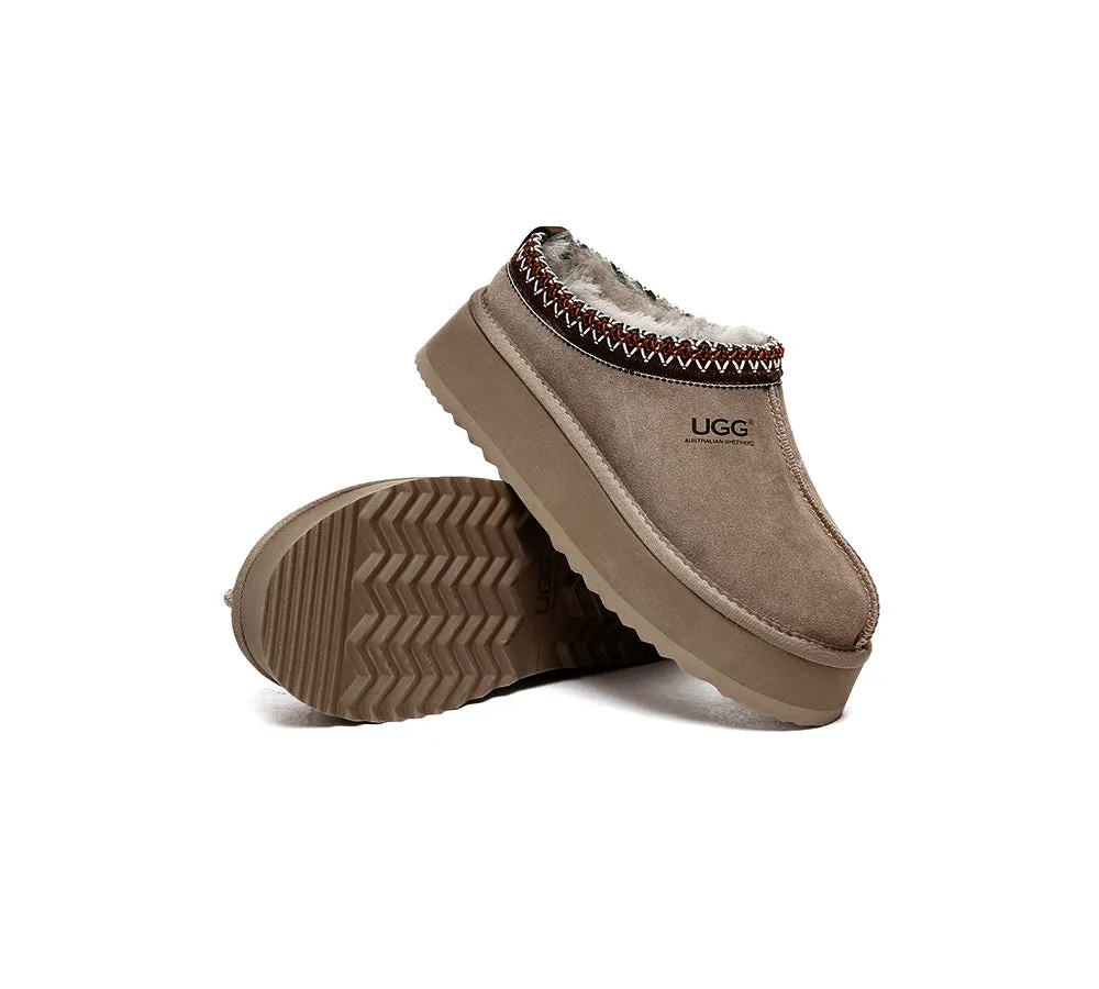 AUSTRALIAN SHEPHERD® UGG Slippers Sheepskin Wool Ankle Platform Tazzy Ventus