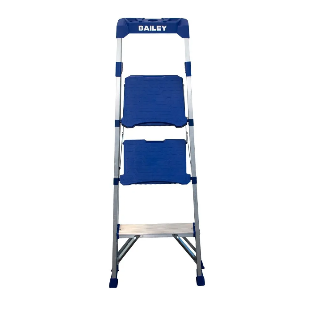 Bailey FS14040 135kg 3 Step Aluminium Industrial Twin Platform Step Stool Ladder