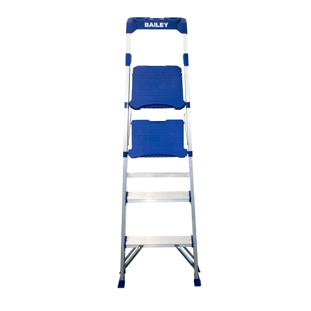 Bailey FS14041 135kg 4 Step Aluminium Industrial Twin Platform Step Stool Ladder