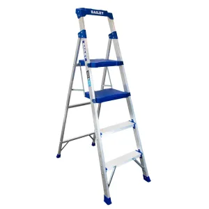 Bailey FS14041 135kg 4 Step Aluminium Industrial Twin Platform Step Stool Ladder