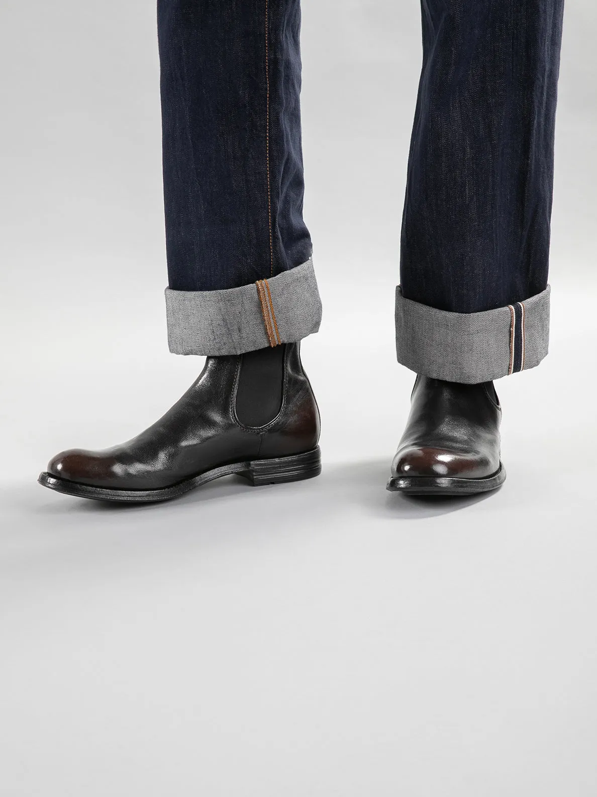 BALANCE 008 - Brown Leather Chelsea Boots