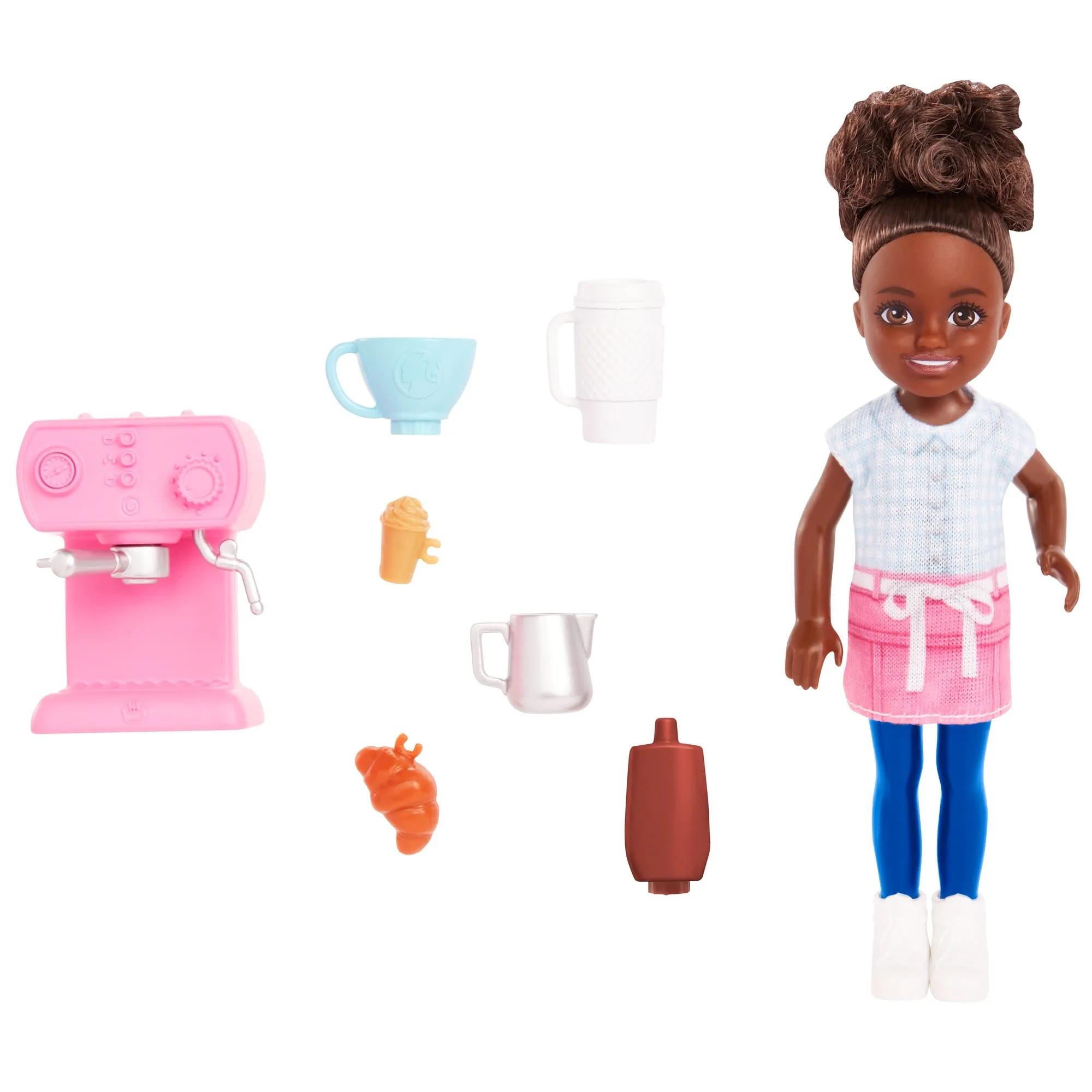 Barbie Chelsea Doll and Accessories Barista Set for Kids Ages 3 