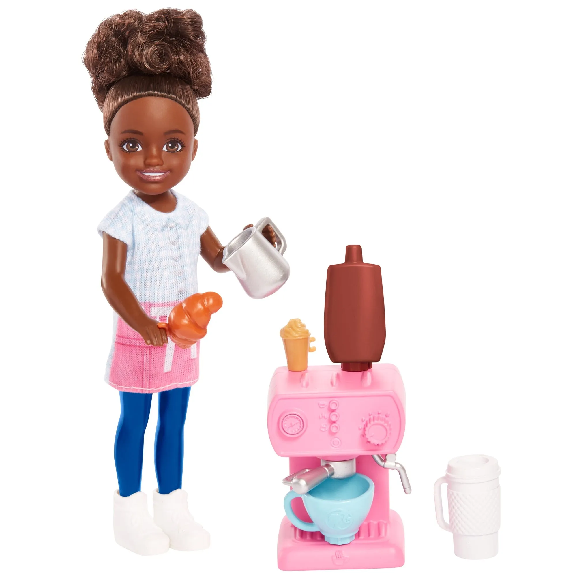 Barbie Chelsea Doll and Accessories Barista Set for Kids Ages 3 