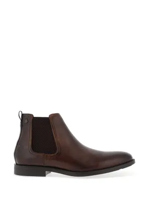 Base London Mens Bradwell Chelsea Boots, Waxy Brown