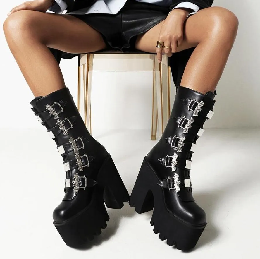 Bat Platform Boots