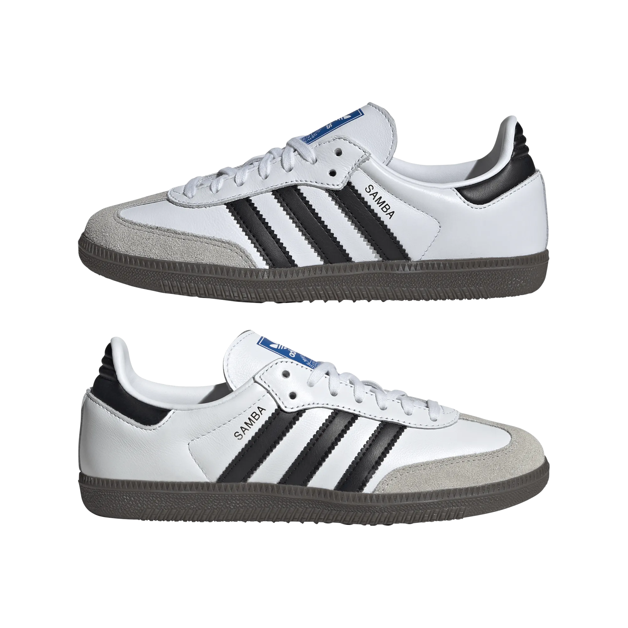 Big Kids' Adidas Samba OG J "White Black Gum"