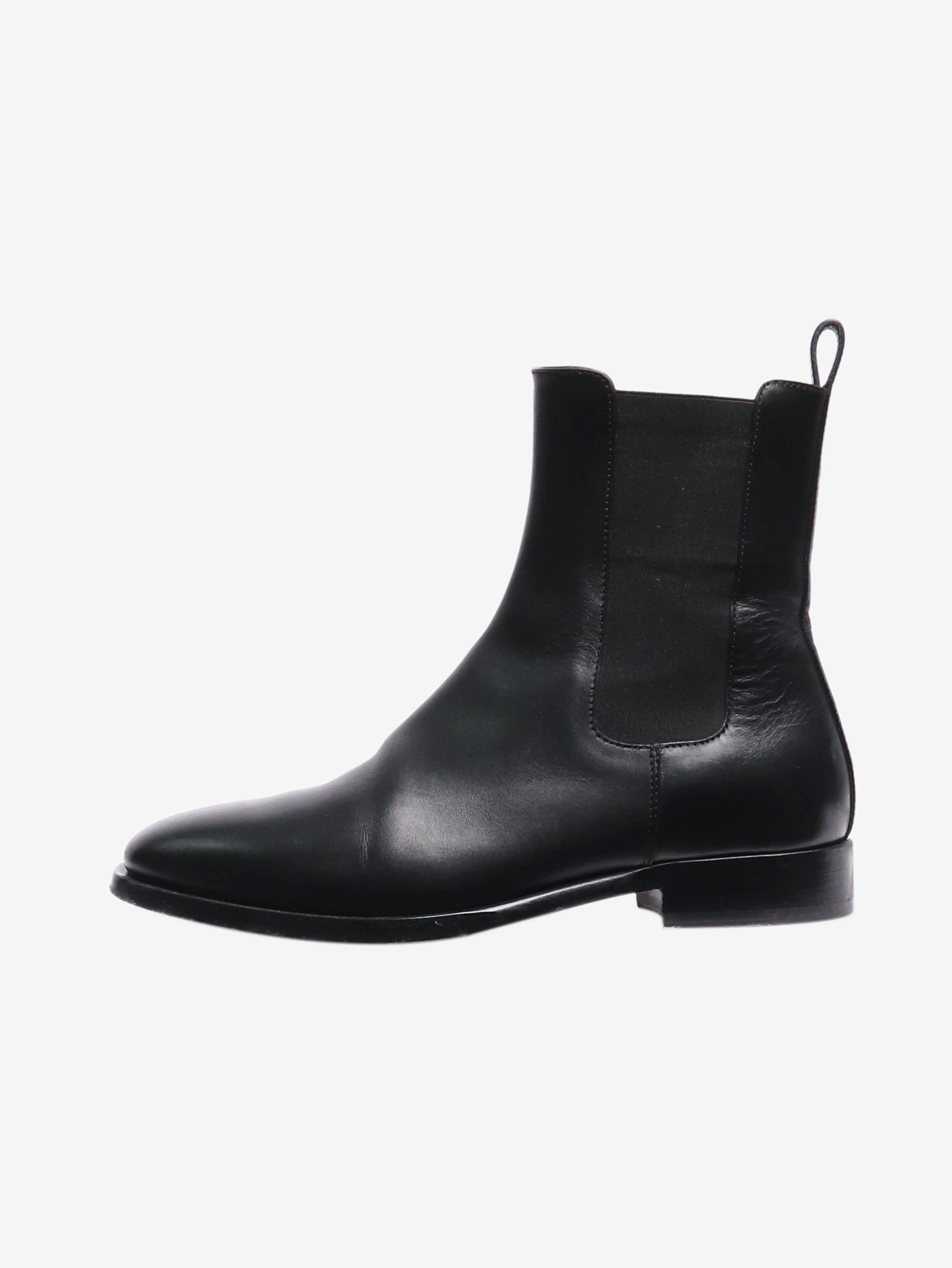 Black leather Chelsea ankle boots - size EU 38