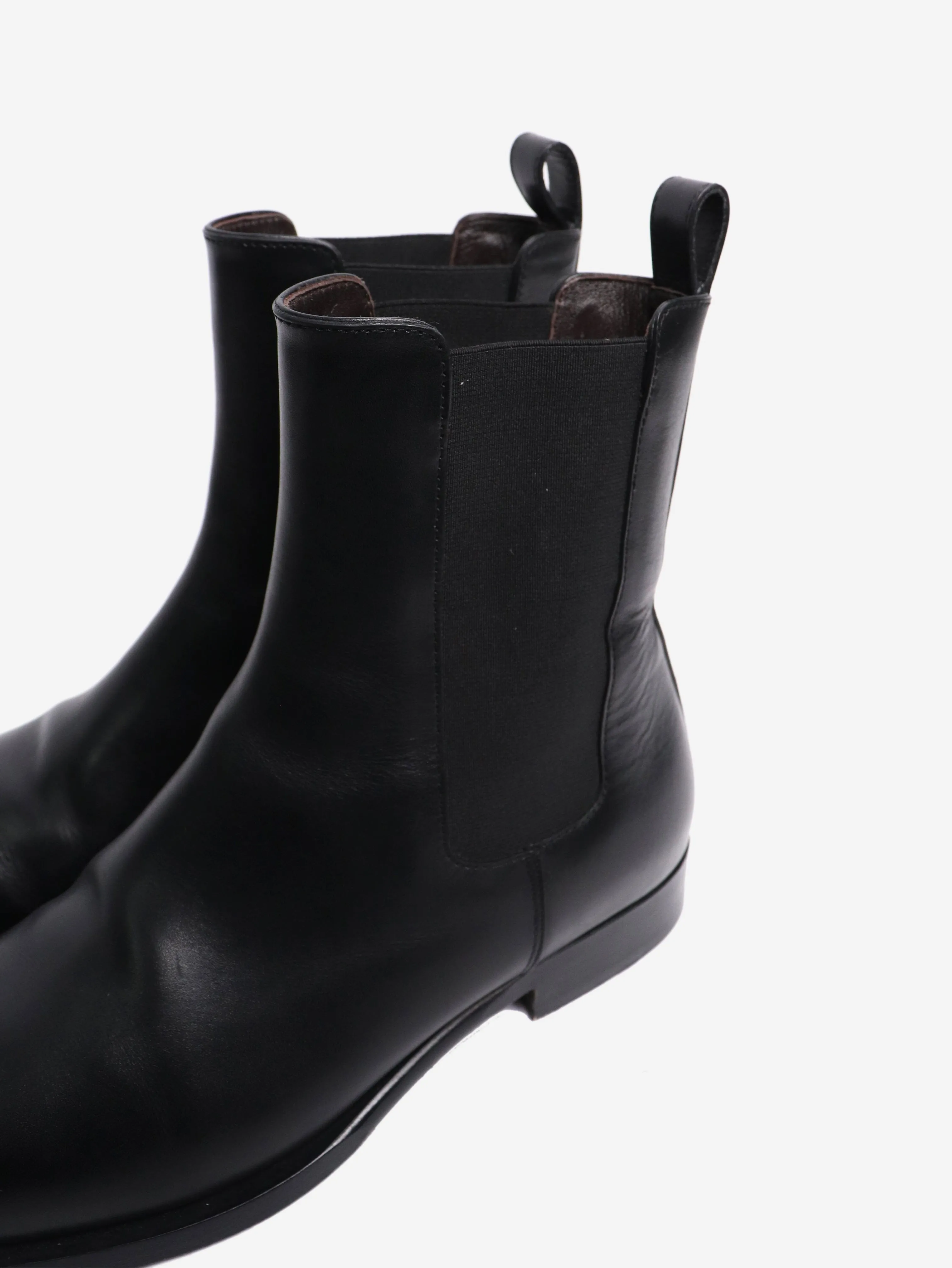 Black leather Chelsea ankle boots - size EU 38