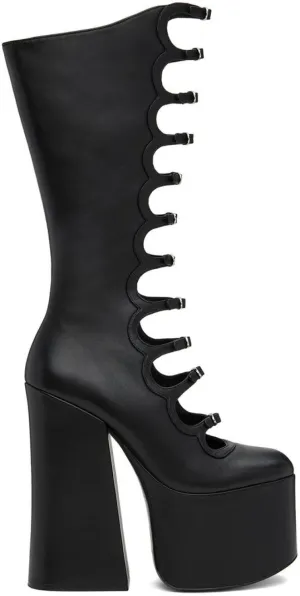 Black Multi Buckle Kiki Boots
