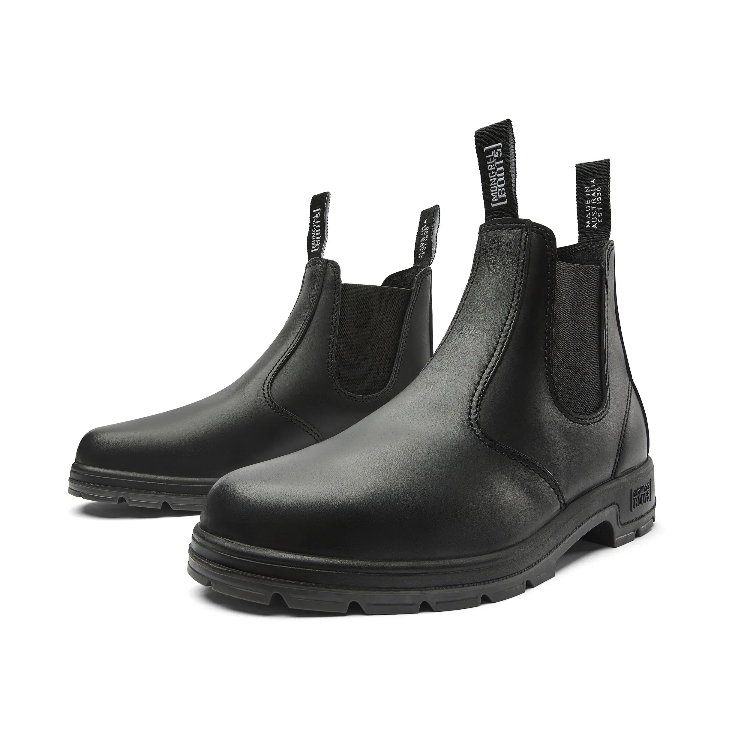 Black Oil Kip Elastic Sided Boot K91020
