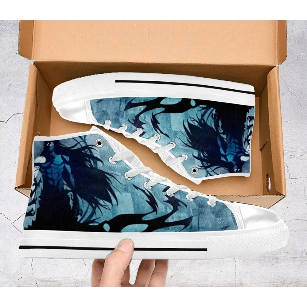 Bleach Ichigo Final Getsuga Tenshou Shoes High Top Sneakers for Kids and Adults