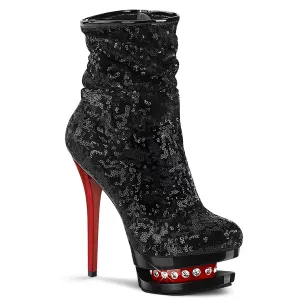 Blondie-R-1009 Black Sequins/Blk-Red, 6" Heels