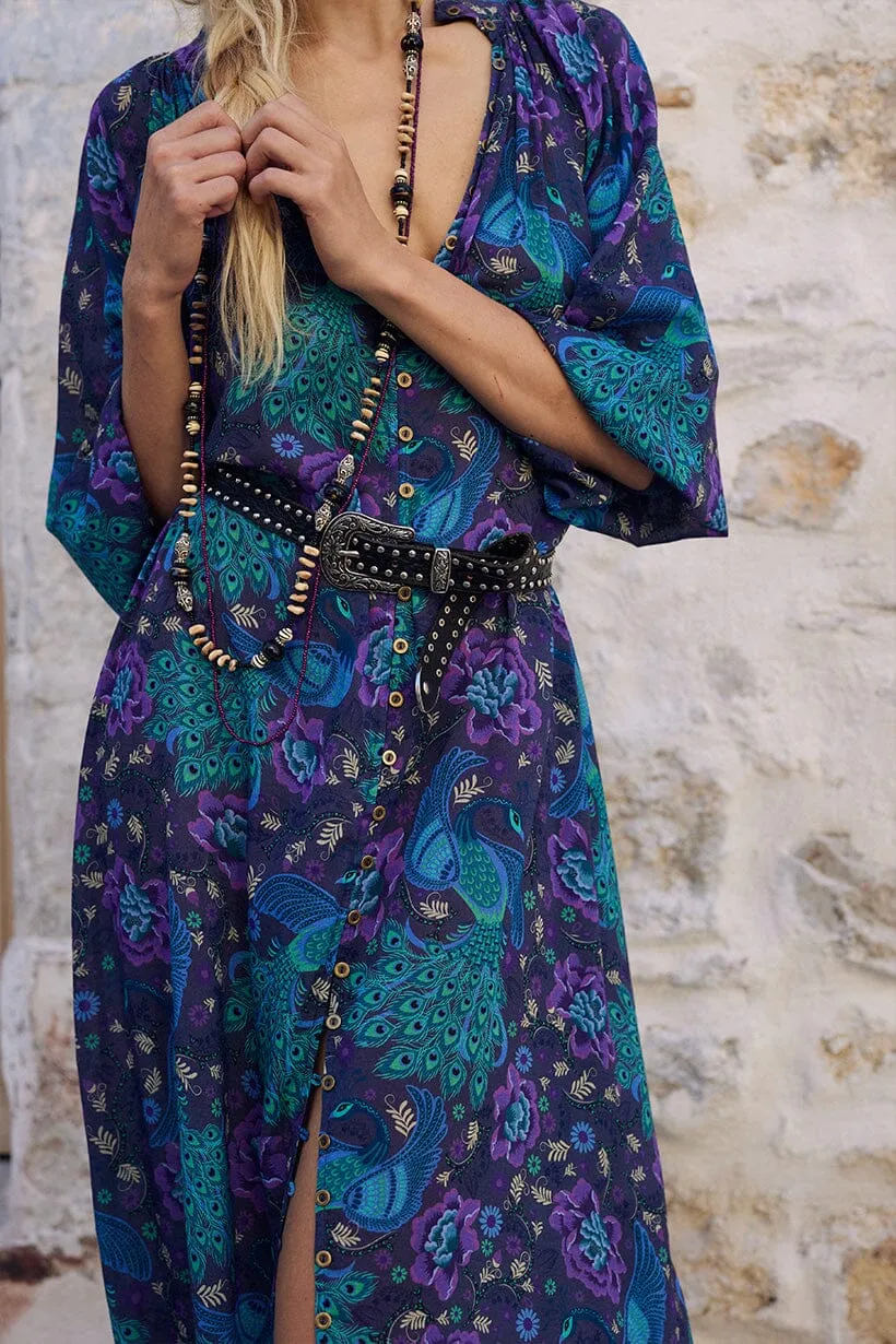 Bohème Button Through Midi Dress | Baltic