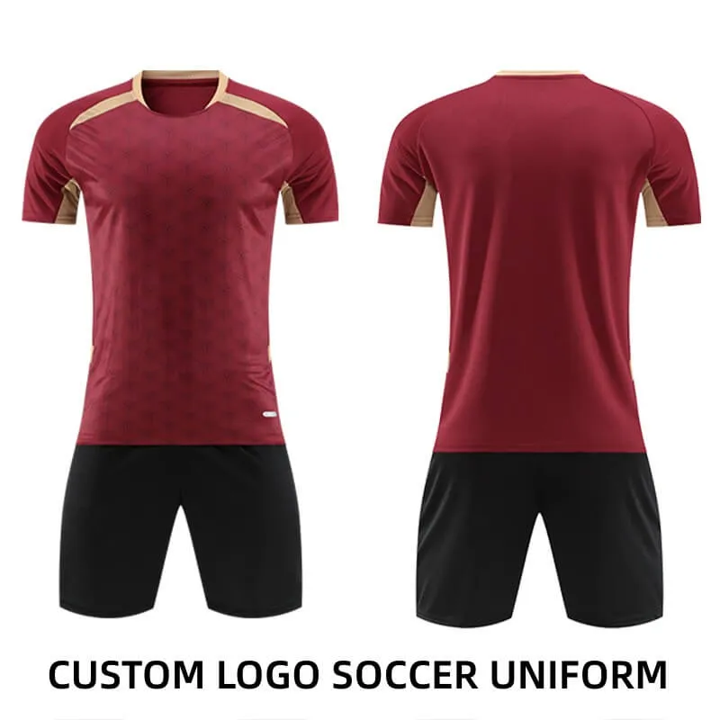 Bordeaux Red Custom Soccer Team Uniforms