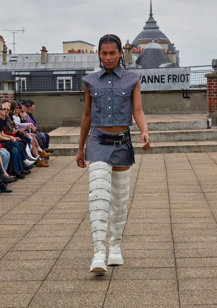 both X Jeanne Friot GAO PLATFORM THIGH HIGH BOOTS-WHITE