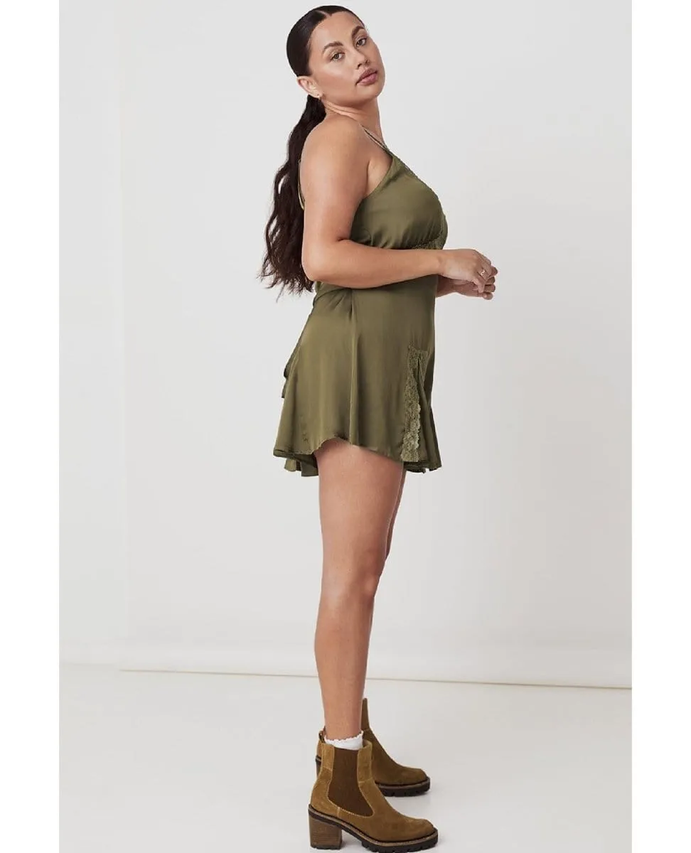 Boudoir Romper Olive