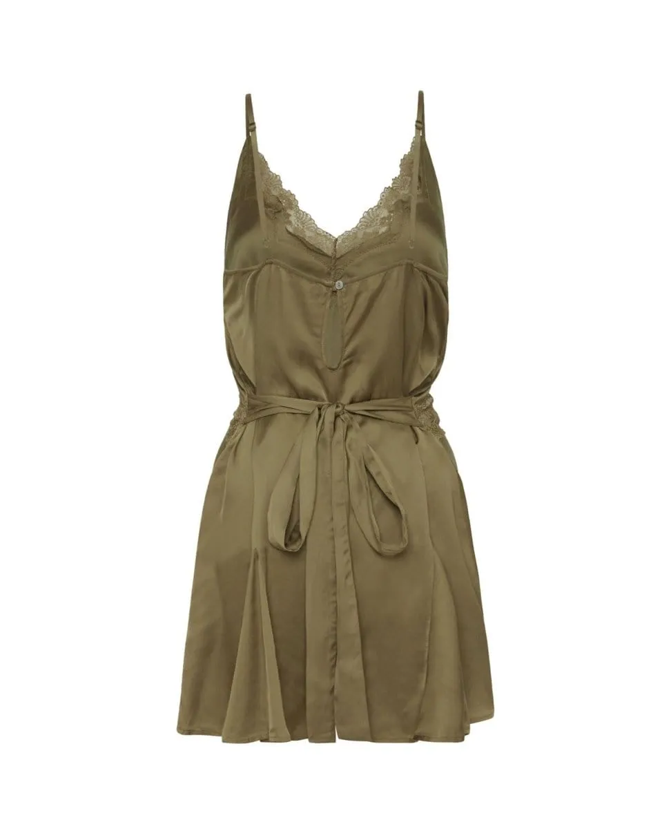 Boudoir Romper Olive