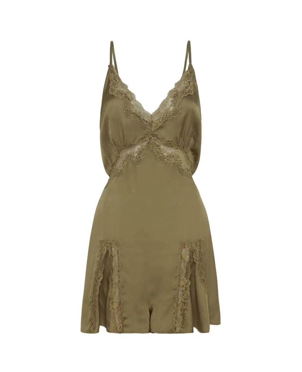 Boudoir Romper Olive