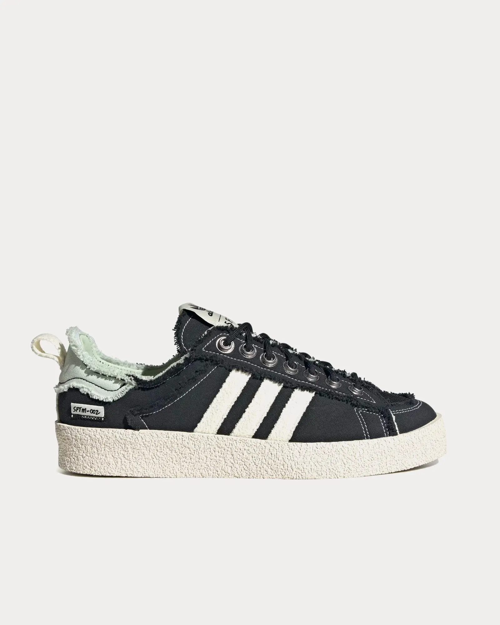 Campus 80s Core Black / Cream White / Linen Green Low Top Sneakers