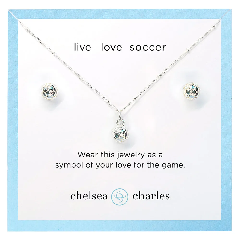 CC Sport Soccer Necklace and Earring Gift Set