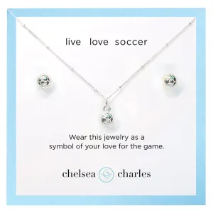 CC Sport Soccer Necklace and Earring Gift Set