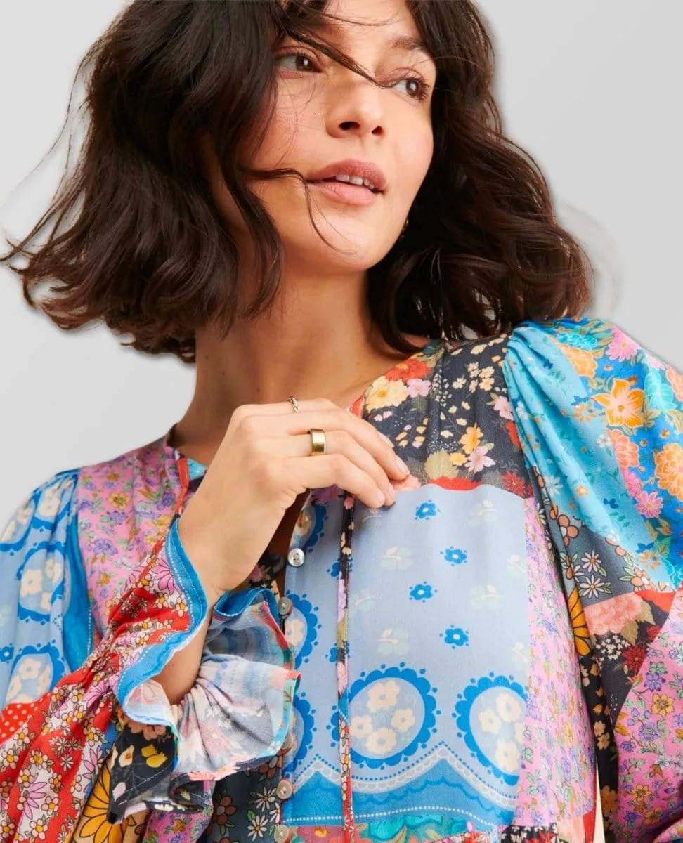 Cha Cha Boho Midi Dress Jewel