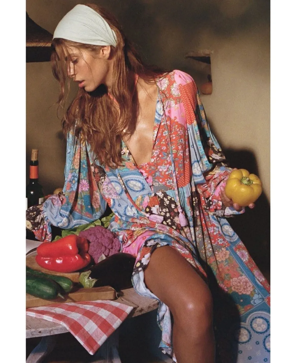 Cha Cha Boho Midi Dress Jewel