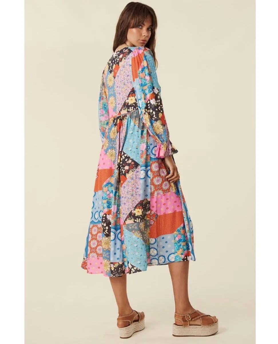 Cha Cha Boho Midi Dress Jewel