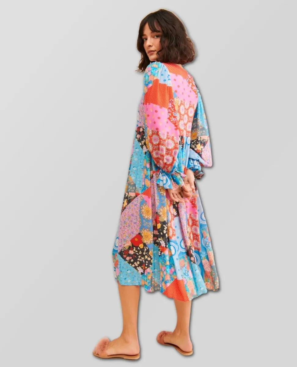 Cha Cha Boho Midi Dress Jewel