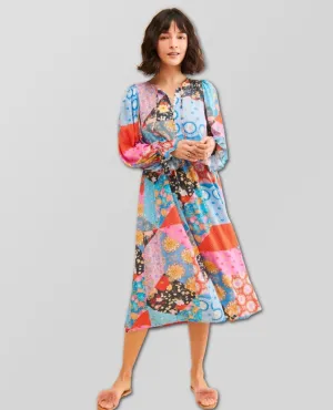 Cha Cha Boho Midi Dress Jewel