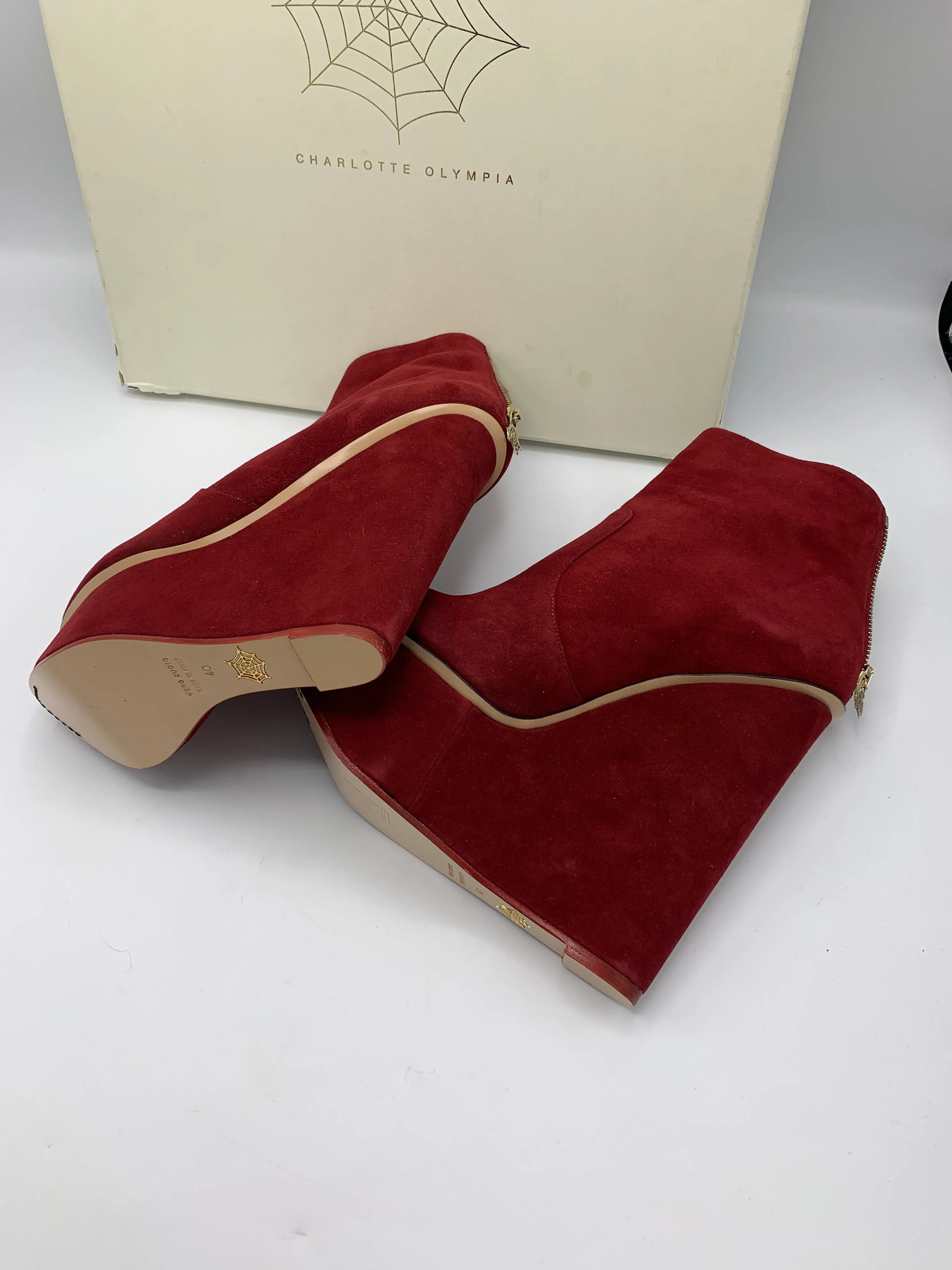 Charlotte Olympia Bowie Platform Ankle Boots