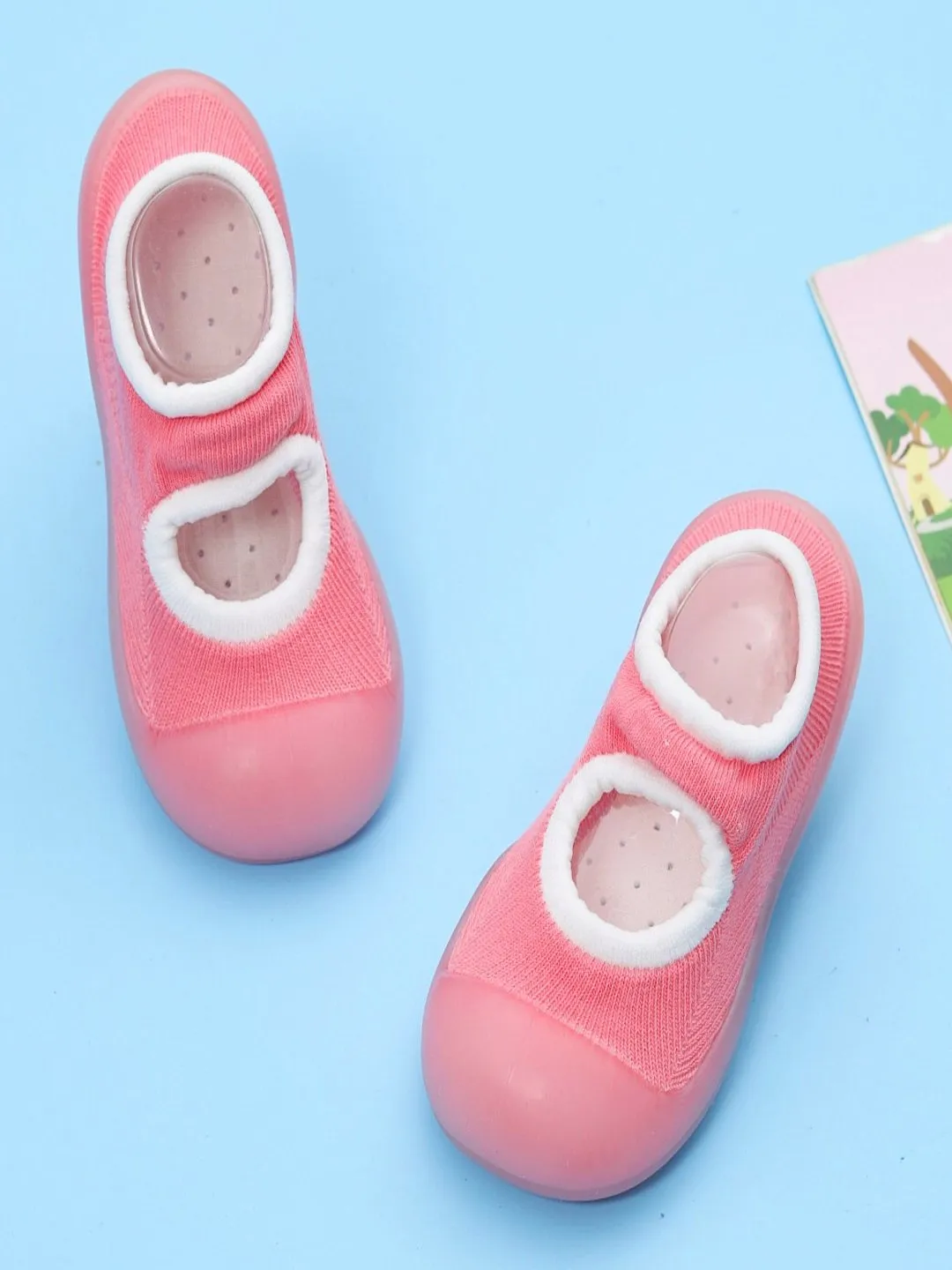 Charming Pink Shoe Socks - Cozy Steps for Little Feet