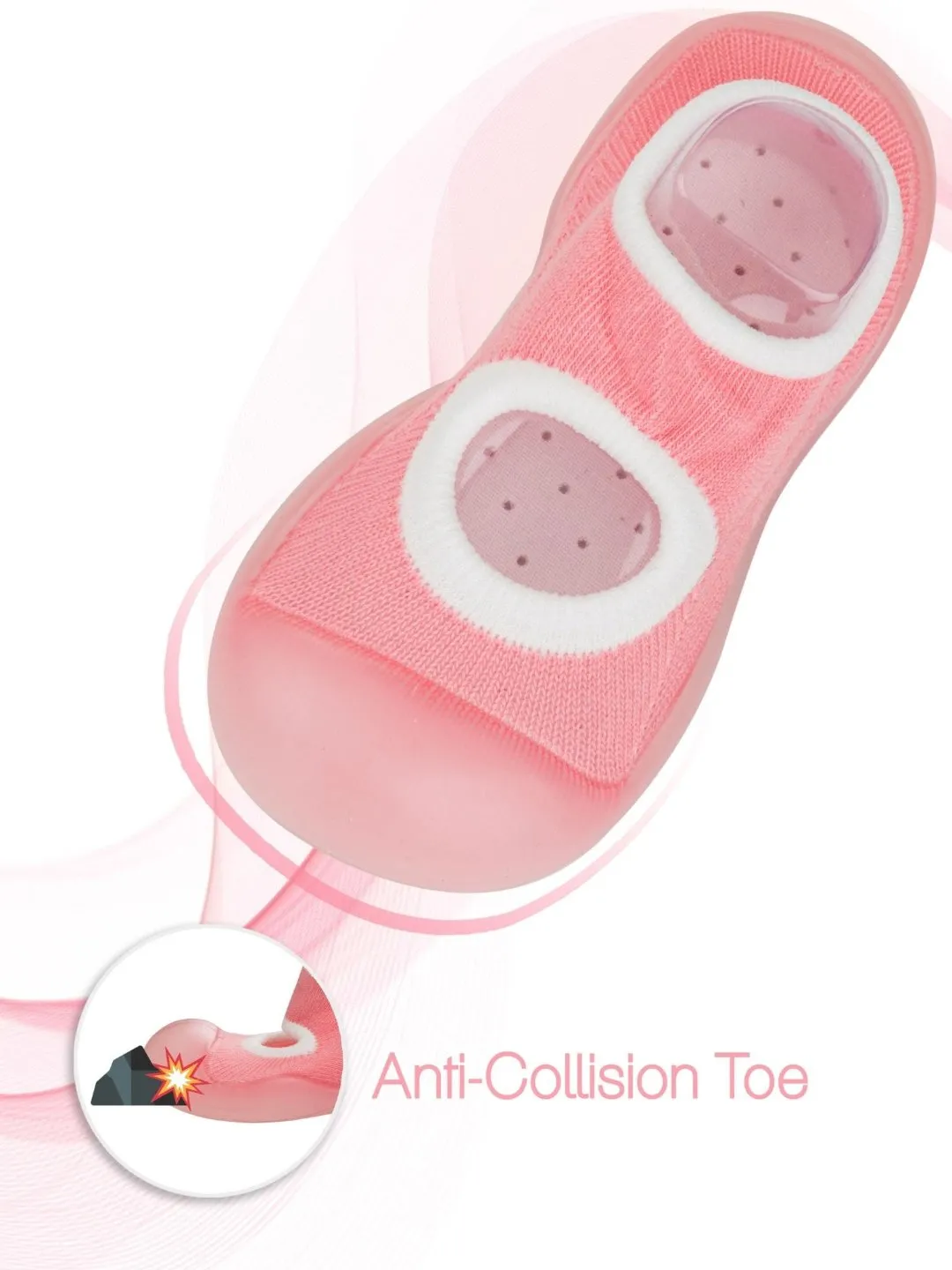 Charming Pink Shoe Socks - Cozy Steps for Little Feet