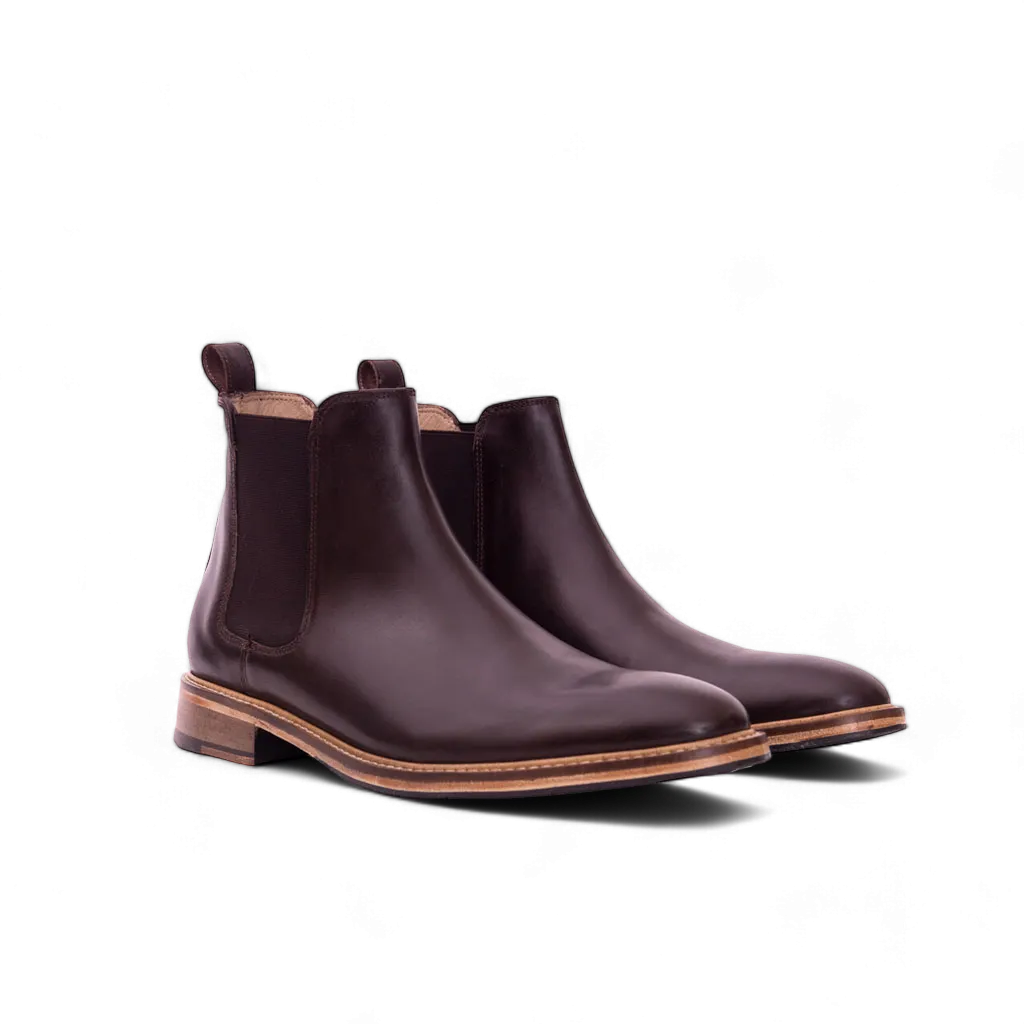 Chelsea Boots  Cuir Lisse   Croco Marron | Atlas