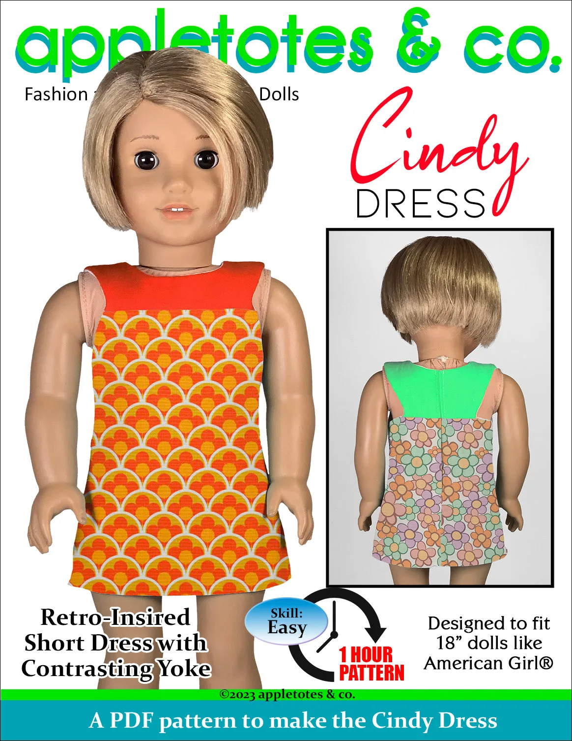 Cindy Dress 18 Inch Doll Sewing Pattern