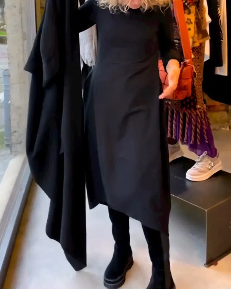 Clara | Midi Autumn Dress with Pockets