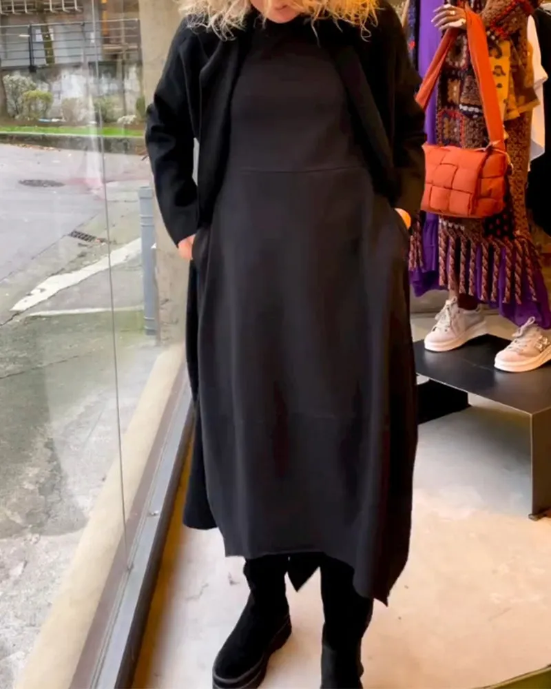 Clara | Midi Autumn Dress with Pockets