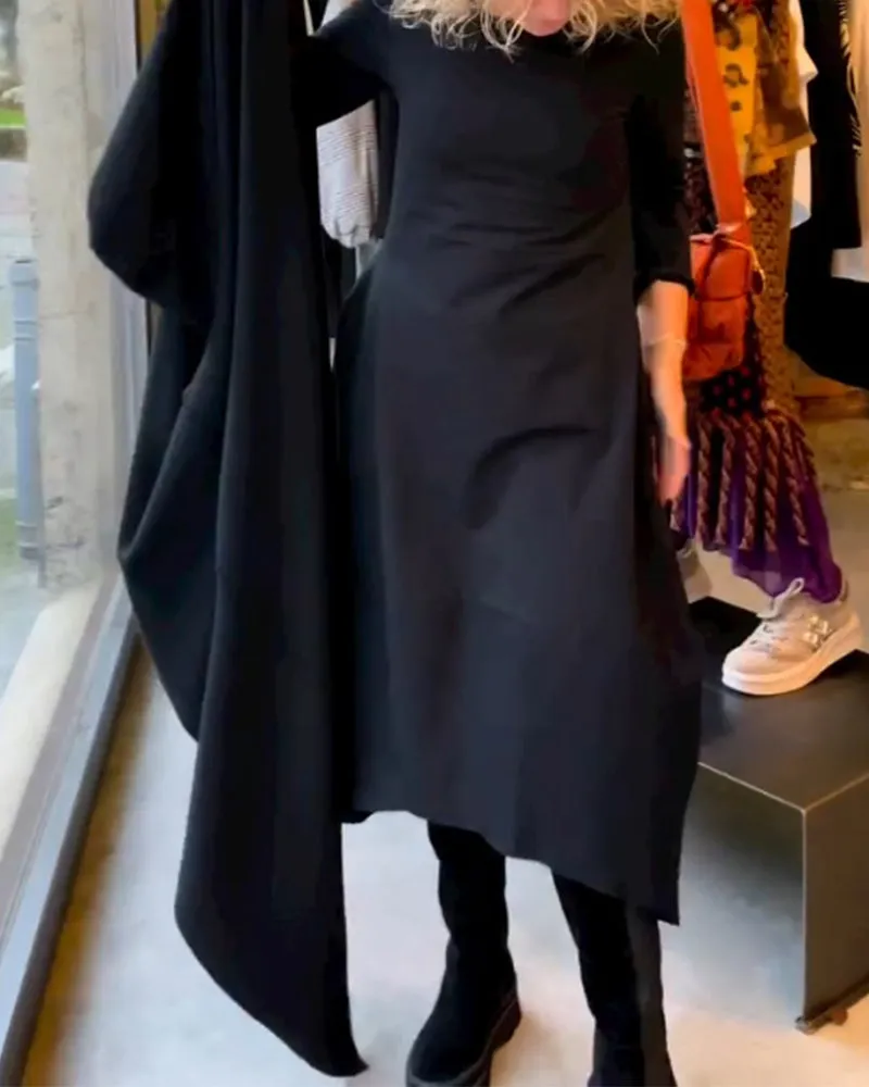 Clara | Midi Autumn Dress with Pockets