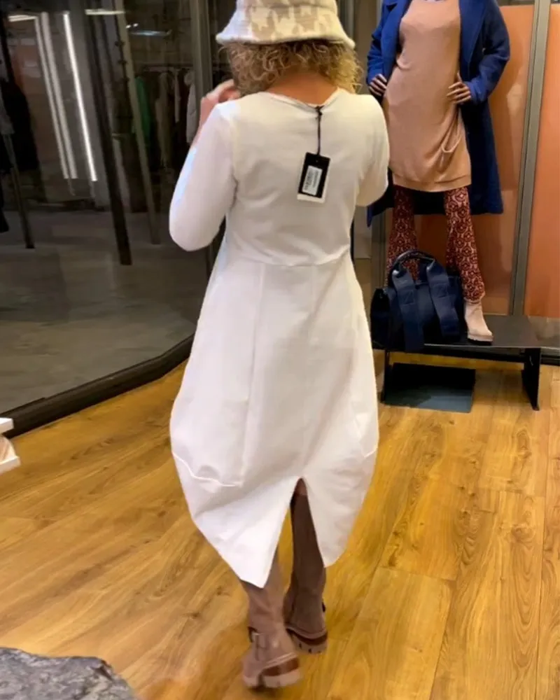 Clara | Midi Autumn Dress with Pockets