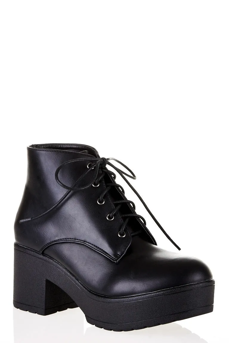 Cleated Lace-Up Ankle Boot